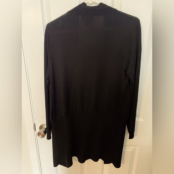 Premise Black Long Cardigan with Gold Zippers. Size Medium. - Picture 4 of 4